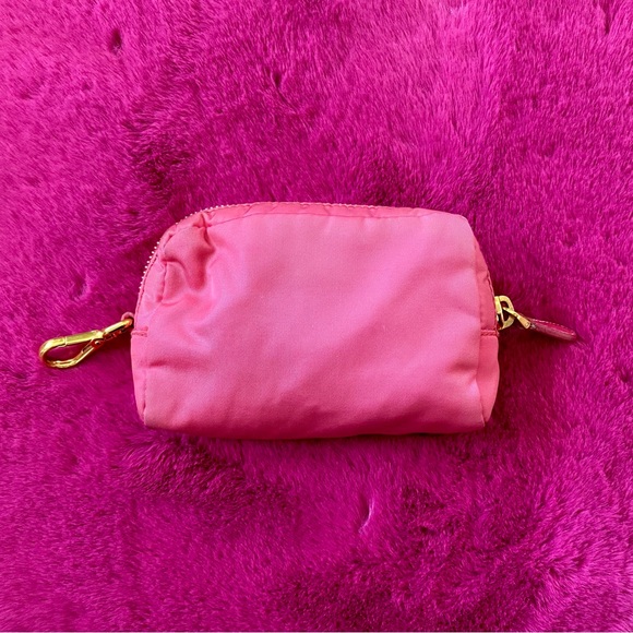 PRADA Mini Bag Zipper clip on PINK pouch 💖 - Picture 3 of 8